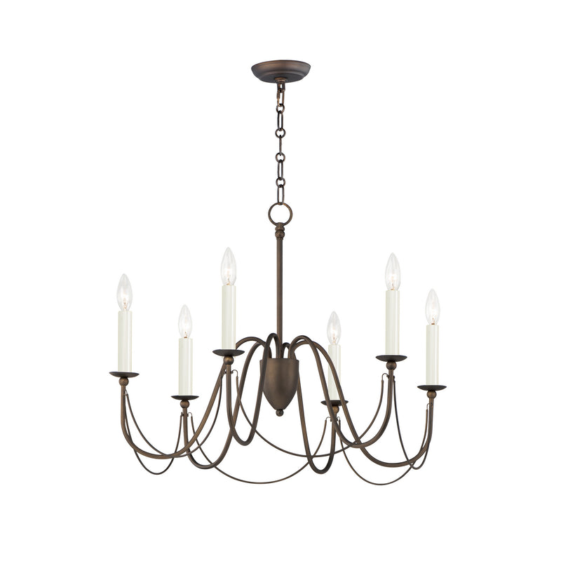 Maxim 12166CHB Plumette Six Light Chandelier, Chestnut Bronze Main Image.jpg