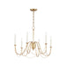 Maxim 12166GL Plumette Six Light Chandelier, Gold Leaf Main Image.jpg