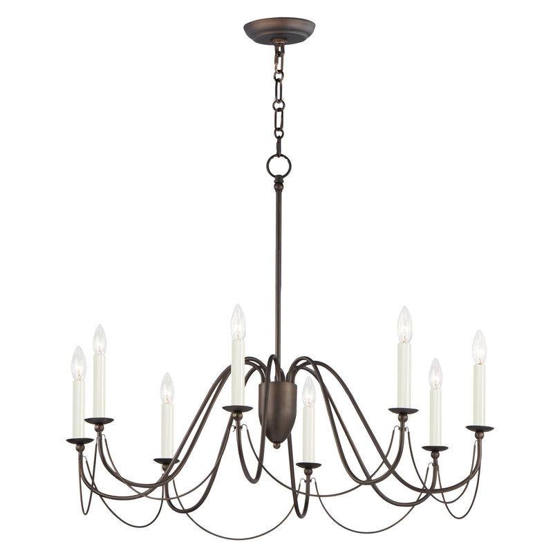 Maxim 12168CHB Plumette Eight Light Chandelier, Chestnut Bronze Main Image.jpg