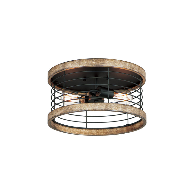 Maxim 12510DWBK Homestead Two Light Semi-Flush Mount, Driftwood / Black Main Image.jpg