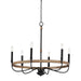 Maxim 14446DWBK Franklin Six Light Chandelier, Driftwood / Black Main Image.jpg