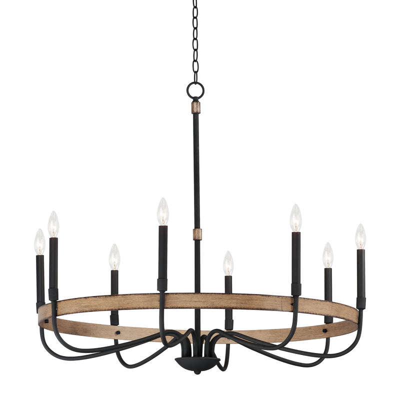 Maxim 14448DWBK Franklin Eight Light Chandelier, Driftwood / Black Main Image.jpg