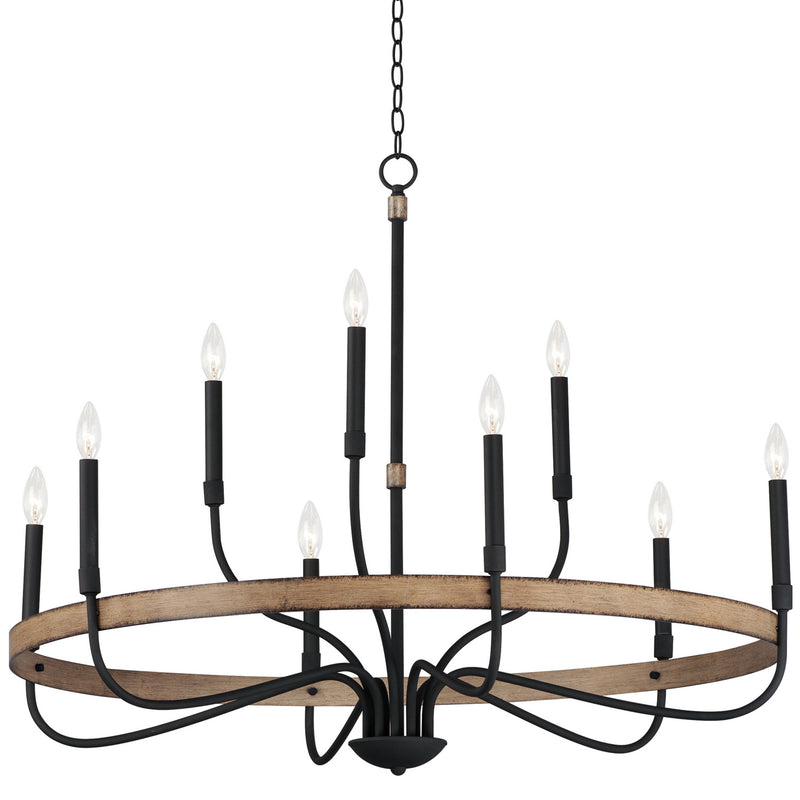 Maxim 14449DWBK Franklin Nine Light Chandelier, Driftwood / Black Main Image.jpg