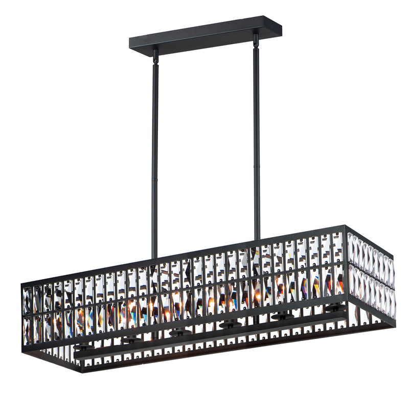 Maxim 21817BCBK Madeline Six Light Linear Pendant, Black Main Image.jpg