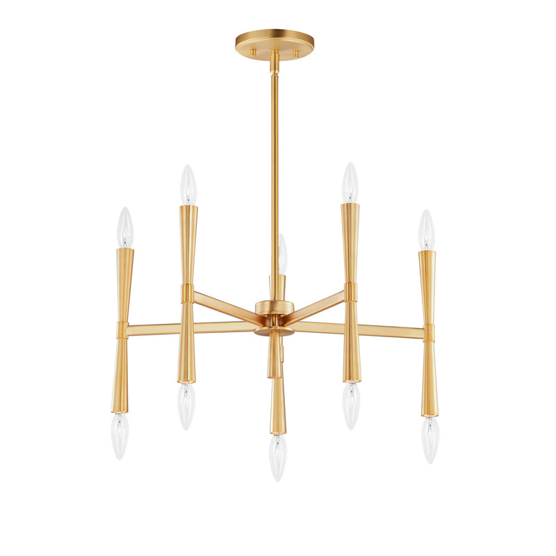 Maxim 24625SBR Rome Ten Light Chandelier, Satin Brass Main Image.jpg