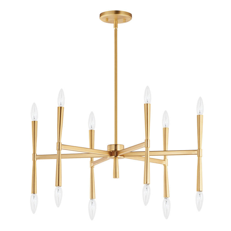 Maxim 24626SBR Rome 12 Light Chandelier, Satin Brass Main Image.jpg