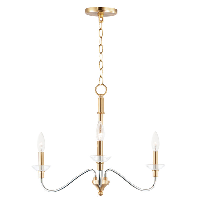 Maxim 25373CLPCSBR Clarion Three Light Pendant, Polished Chrome / Satin Brass Main Image.jpg