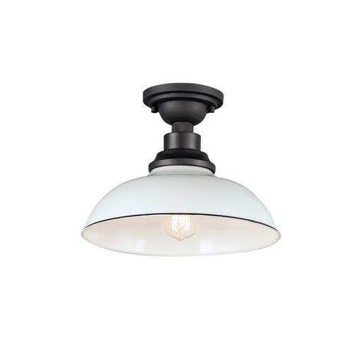 Maxim 35110WTBK Granville One Light Outdoor Ceiling Mount, White / Black Main Image.jpg