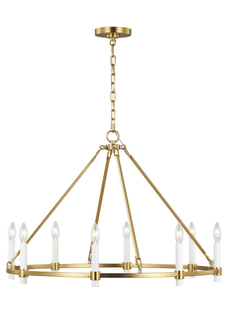 Visual Comfort Studio CC1458BBS Marston Eight Light Chandelier, Burnished Brass Main Image.jpg