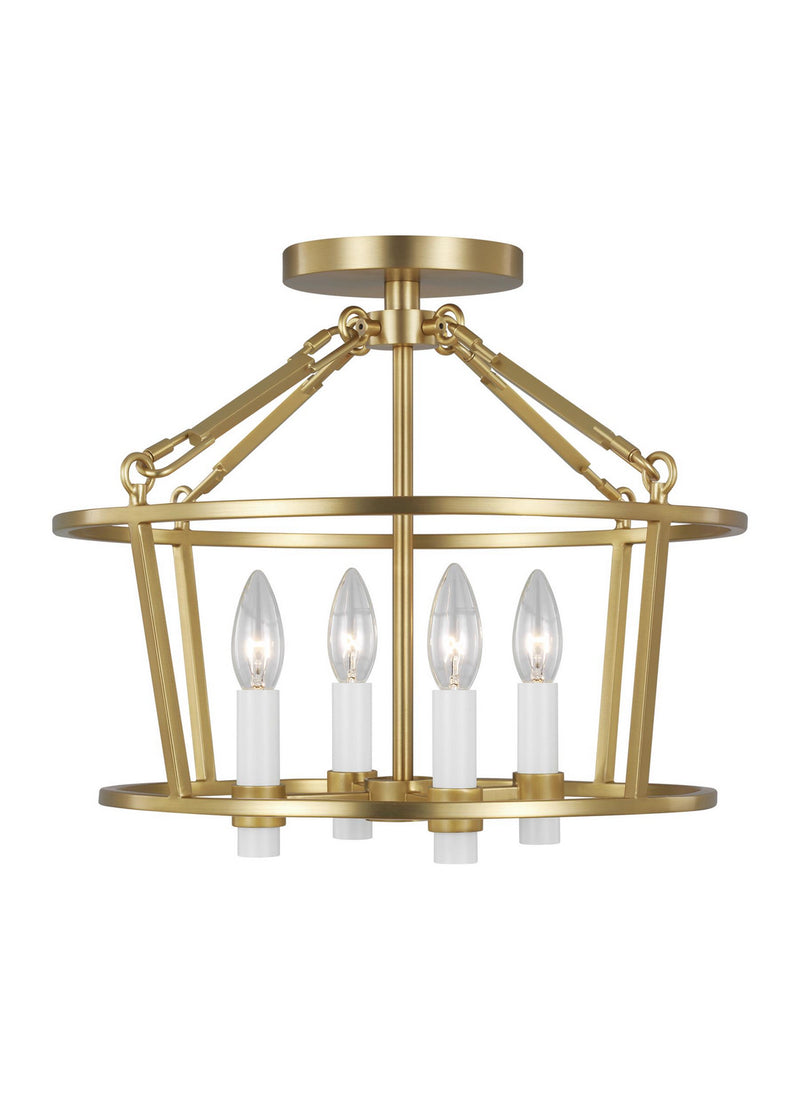 Visual Comfort Studio CF1064BBS Marston Four Light Flush Mount, Burnished Brass Main Image.jpg