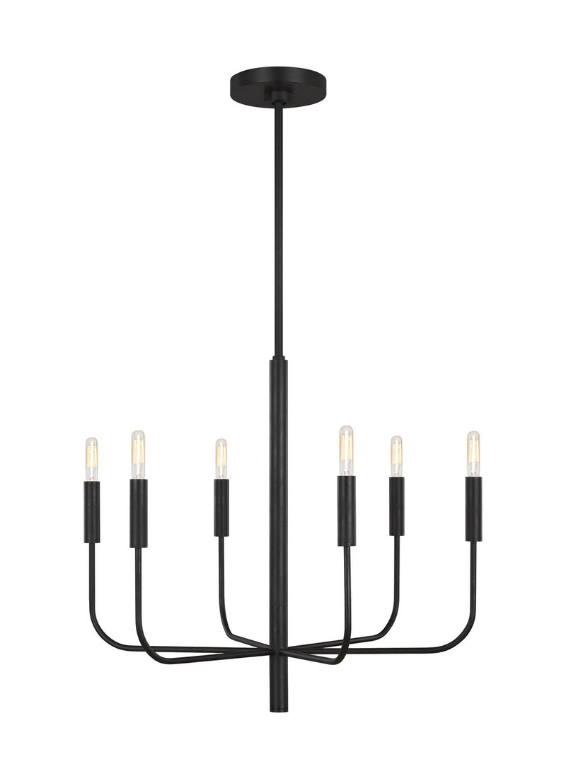 Visual Comfort Studio EC1006AI Brianna Six Light Chandelier, Aged Iron Main Image.jpg