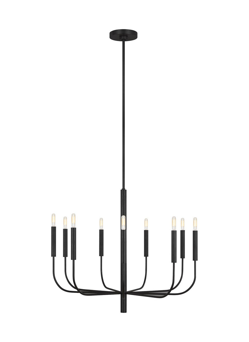 Visual Comfort Studio EC1009AI Brianna Nine Light Chandelier, Aged Iron Main Image.jpg
