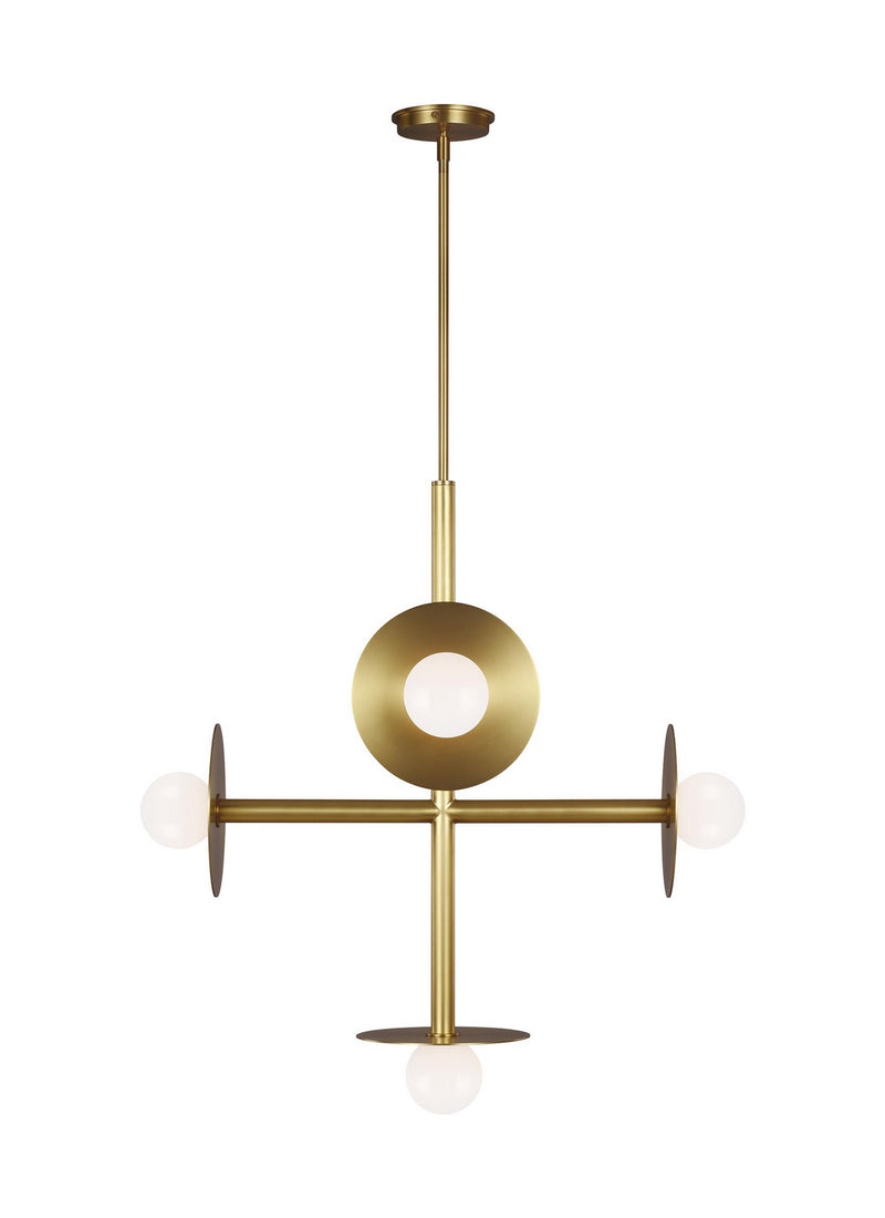 Visual Comfort Studio KC1035BBS Nodes Five Light Chandelier, Burnished Brass Main Image.jpg