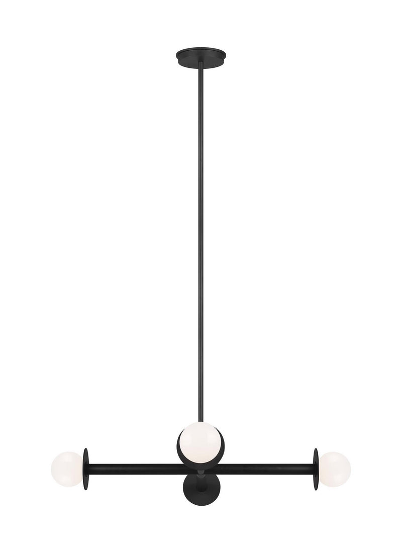 Visual Comfort Studio KC1064MBK Nodes Four Light Chandelier, Midnight Black Main Image.jpg