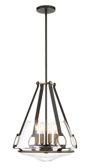 Minka-Lavery 3904-107 Eden Valley Four Light Pendant/Semi Flush Mount, Smoked Iron W/Aged Gold Main Image.jpg