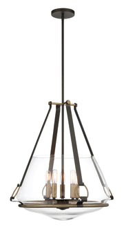 Minka-Lavery 3905-107 Eden Valley Five Light Pendant/Semi Flush Mount, Smoked Iron W/Aged Gold Main Image.jpg