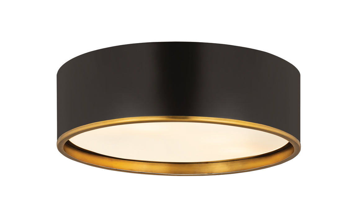 Z-Lite 2303F4-MB-RB Arlo Four Light Flush Mount, Matte Black / Rubbed Brass Main Image.jpg