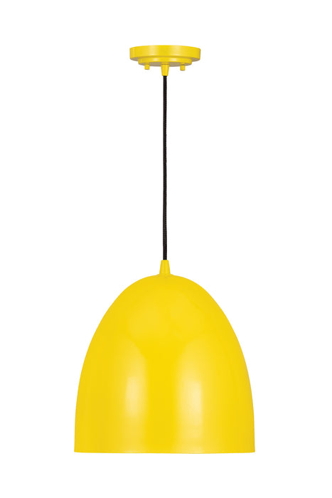 Z-Lite 6012P12-YEL Z Studio Dome Pendant One Light Pendant, Yellow Main Image.jpg