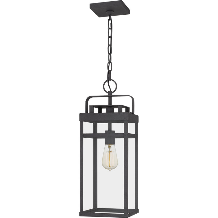 Quoizel KTN1908MB Keaton One Light Outdoor Hanging Lantern, Mottled Black Main Image.jpg