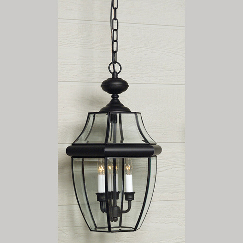 Quoizel NY1179K Newbury Three Light Outdoor Hanging Lantern, Mystic Black Main Image.jpg