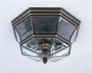 Quoizel NY1794Z Newbury Three Light Outdoor Flush Mount, Medici Bronze Main Image.jpg