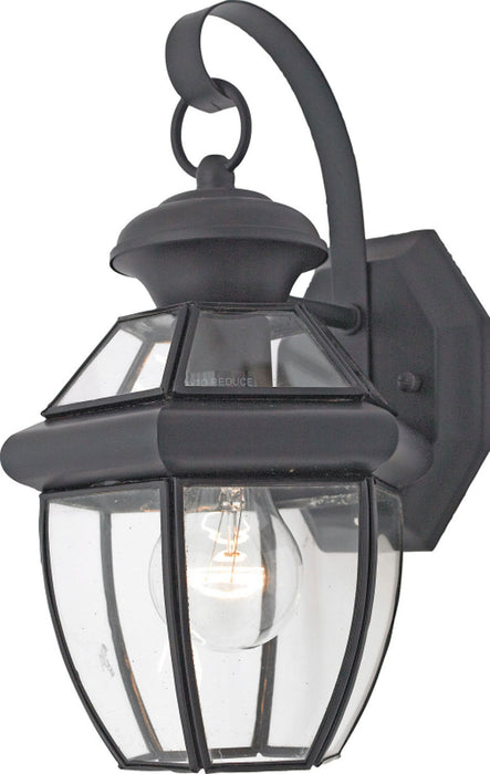 Quoizel NY8315K Newbury One Light Outdoor Wall Lantern, Mystic Black Main Image.jpg