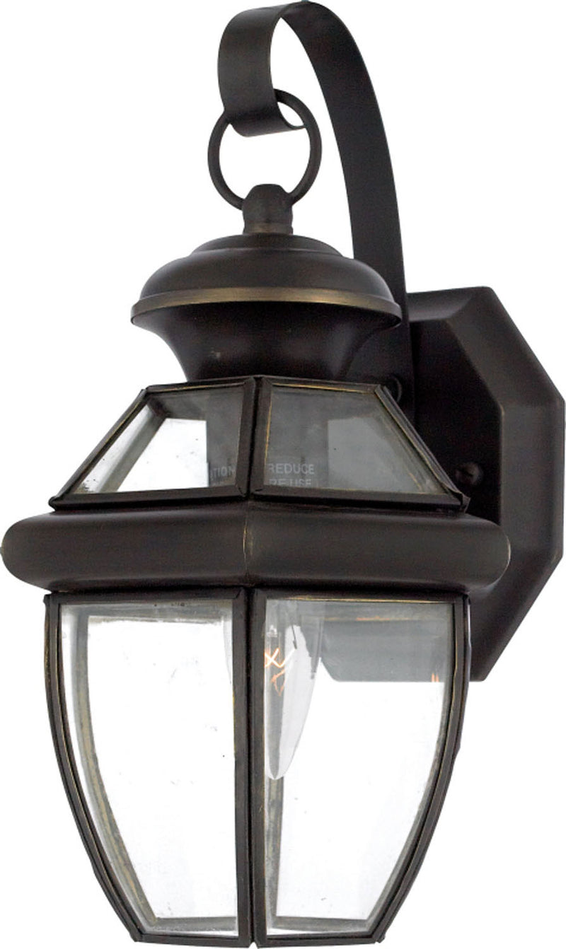 Quoizel NY8315Z Newbury One Light Outdoor Wall Lantern, Medici Bronze Main Image.jpg
