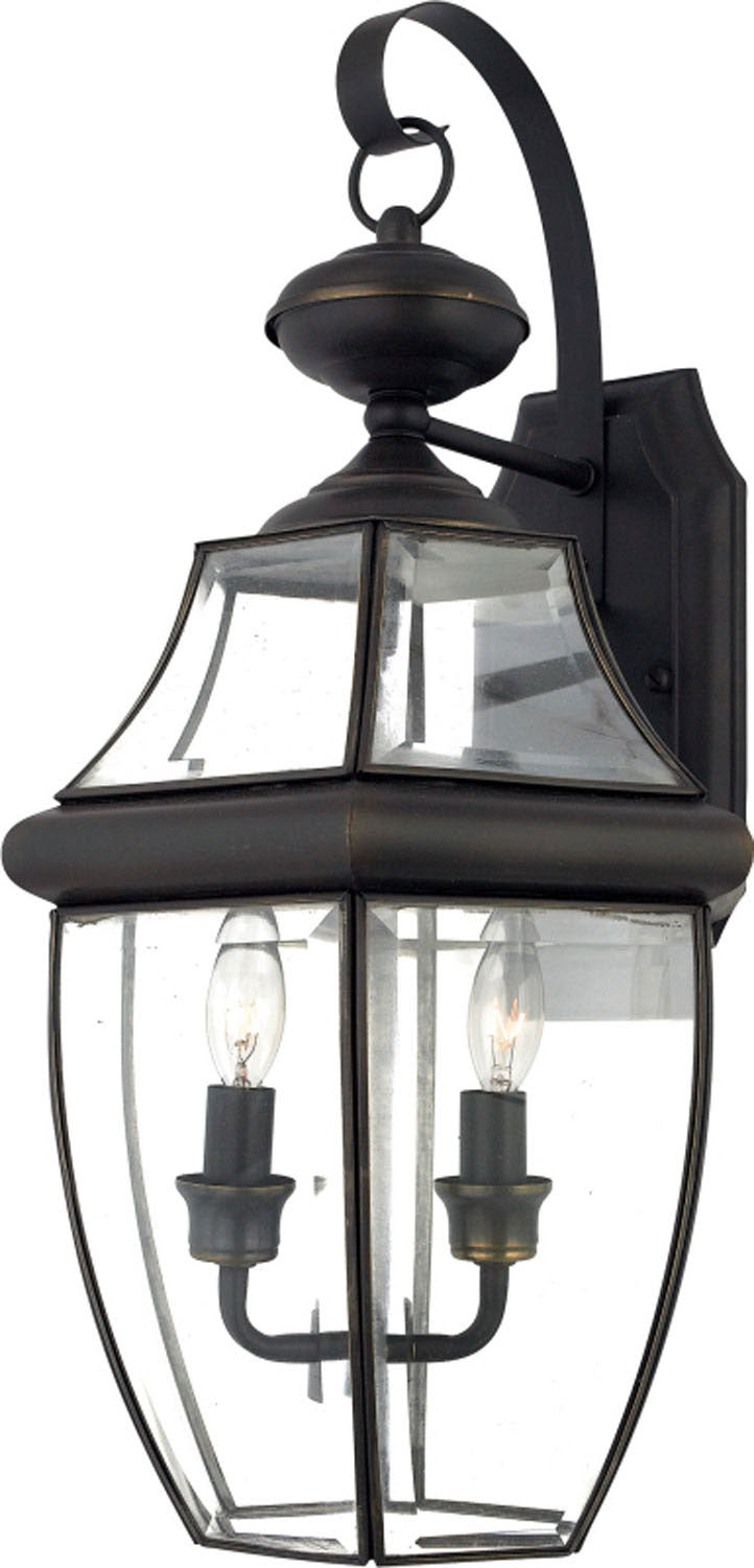 Quoizel NY8317Z Newbury Two Light Outdoor Wall Lantern, Medici Bronze Main Image.jpg