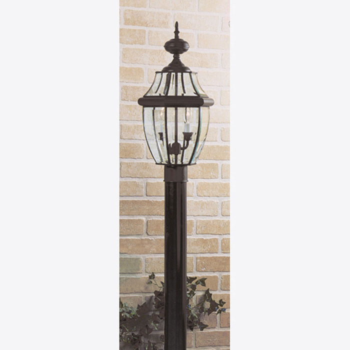 Quoizel NY9042K Newbury Two Light Outdoor Post Mount, Mystic Black Main Image.jpg