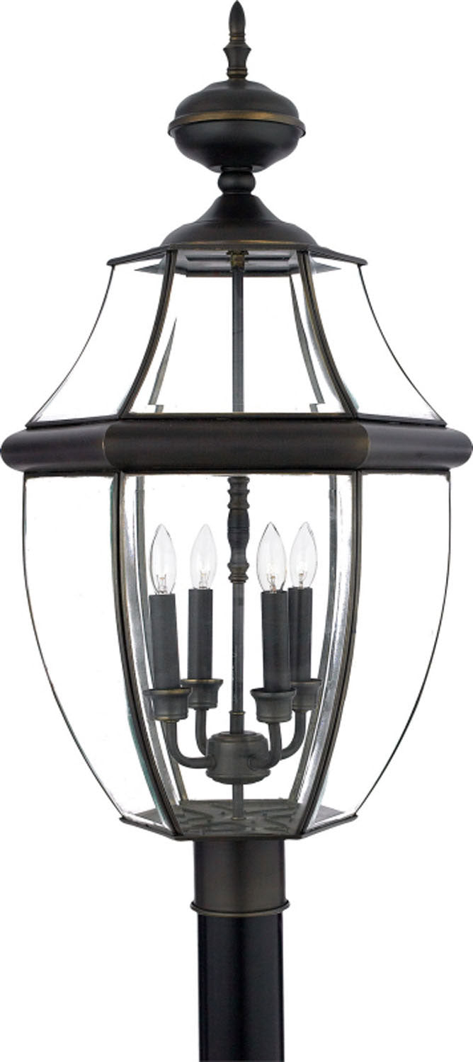 Quoizel NY9045Z Newbury Four Light Outdoor Post Mount, Medici Bronze Main Image.jpg