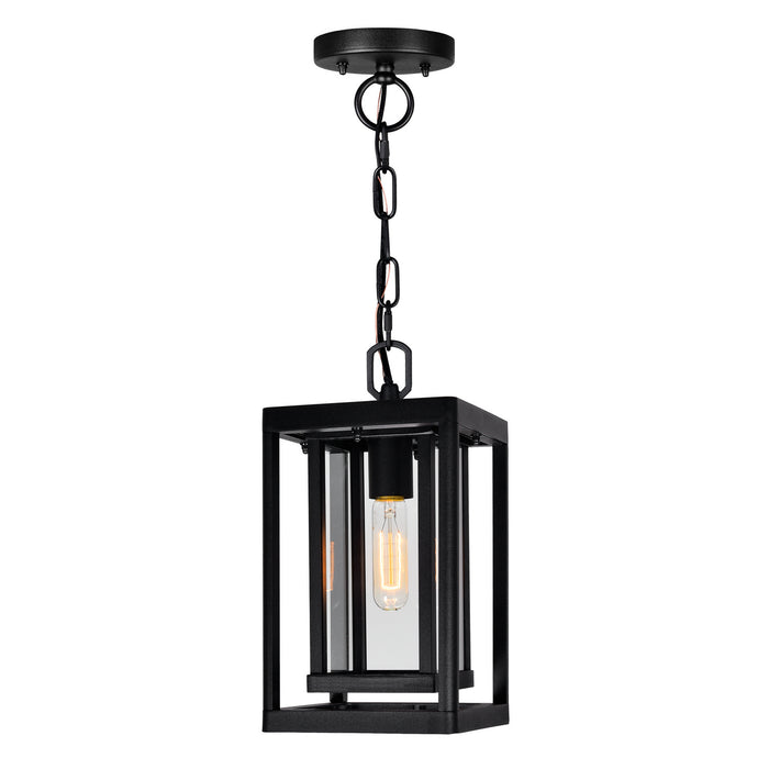 CWI Lighting 0415P7-1-101 Mulvane One Light Outdoor Hanging Pendant, Black Main Image.jpg