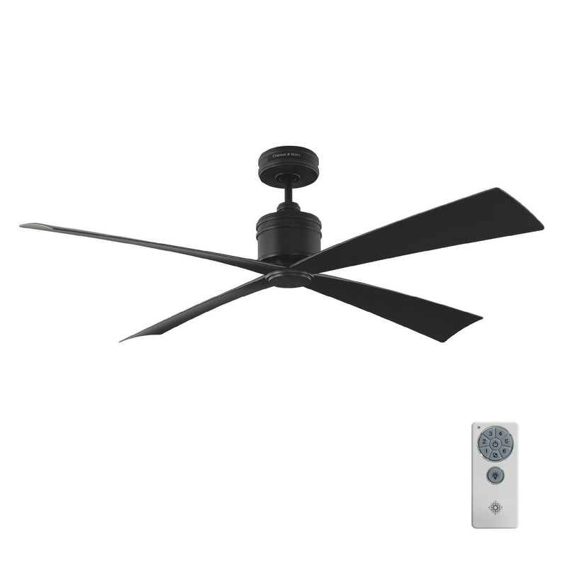 Visual Comfort Fan 4LNCR56MBK Launceton 56 Ceiling Fan, Midnight Black Alternate Image.jpg