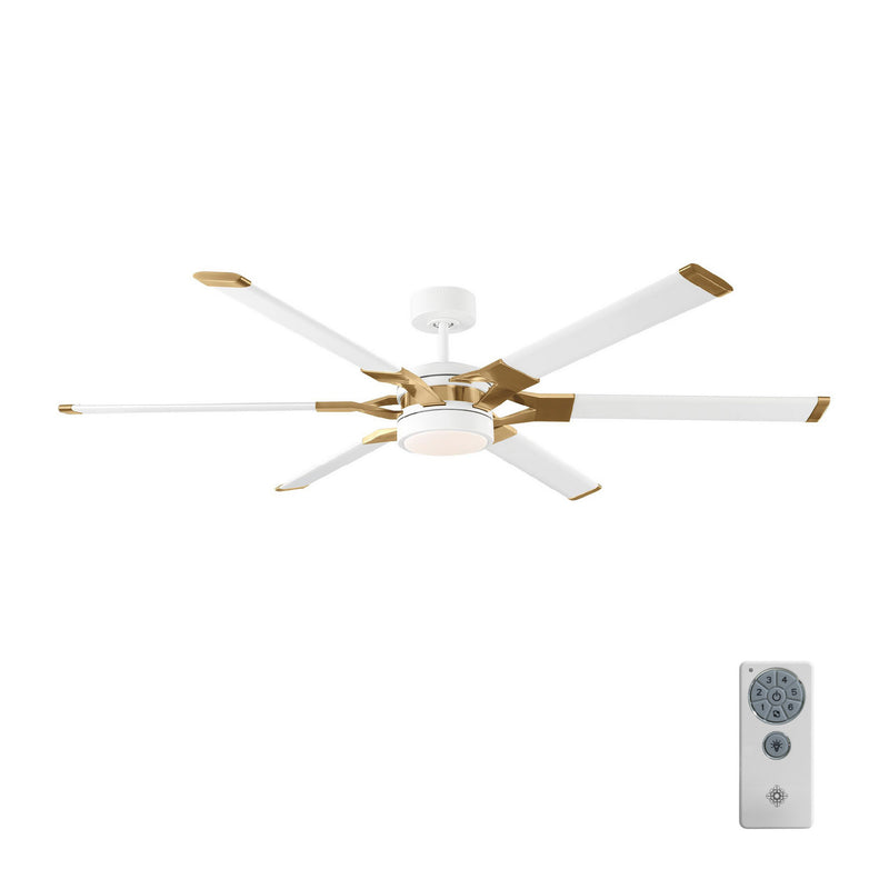 Visual Comfort Fan 6LFR62RZWBBSD Loft 62 Ceiling Fan, Matte White Alternate Image.jpg