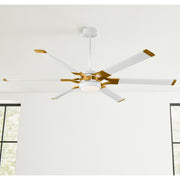 Visual Comfort Fan 6LFR62RZWBBSD Loft 62 Ceiling Fan, Matte White Alternate Image 2.jpg