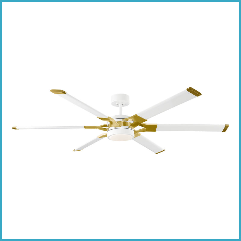 Visual Comfort Fan 6LFR62RZWBBSD Loft 62 Ceiling Fan, Matte White Main Image.jpg