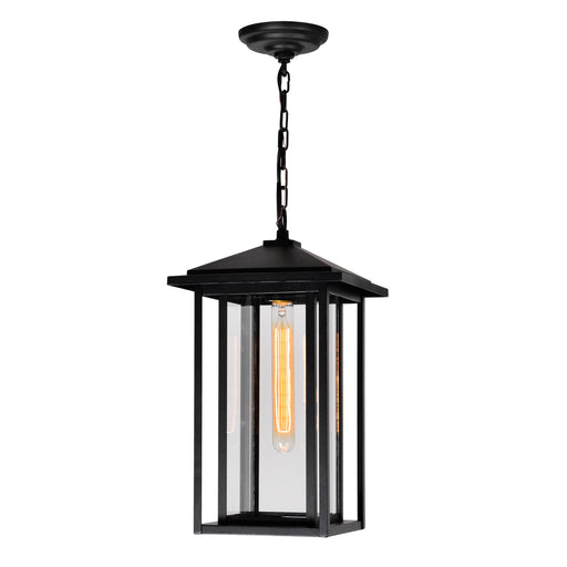 CWI Lighting 0417P9-1-101 Crawford One Light Outdoor Hanging Lantern Black.jpg