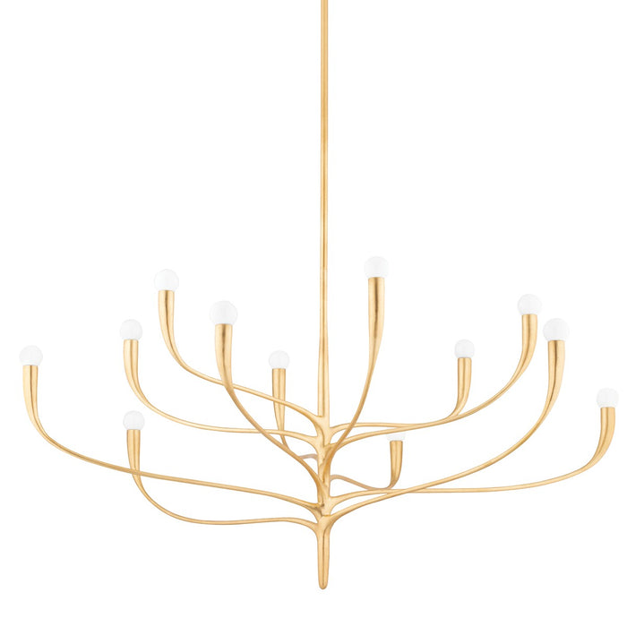 Hudson Valley 9612-VGL Labra 12 Light Chandelier, Vintage Gold Leaf Main Image.jpg