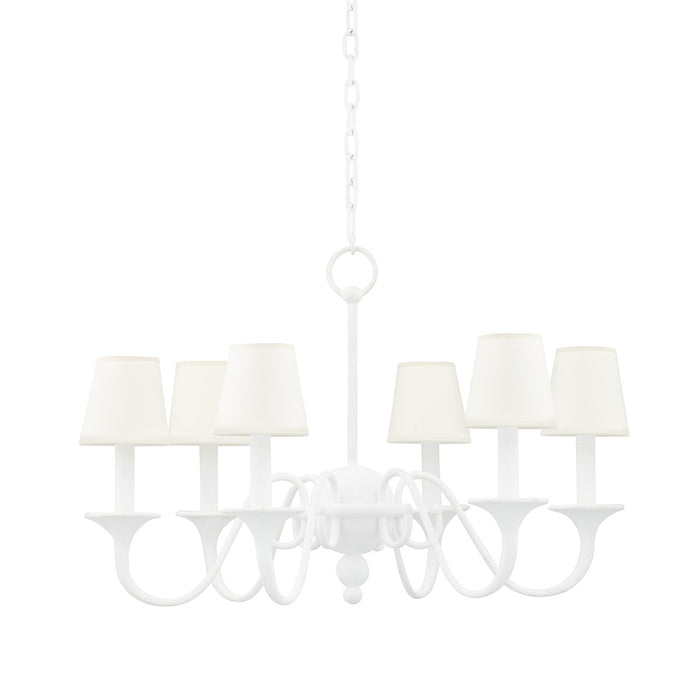 Hudson Valley MDS432-WP Windsor Six Light Chandelier, White Plaster Main Image.jpg