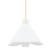 Hudson Valley 3018-GL/WP Dawson One Light Pendant, Gold Leaf/White Plaster Main Image.jpg