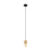 Eglo USA 99078A Turialdo One Light Pendant Black, Natural Wood Main Image.jpg