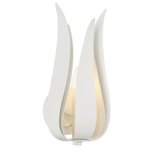 Crystorama 511-MT Broche One Light Wall Sconce Matte White Main Image.jpg