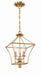 Crystorama 514-GA Broche Three Light Mini Chandelier Antique Gold Main Image.jpg