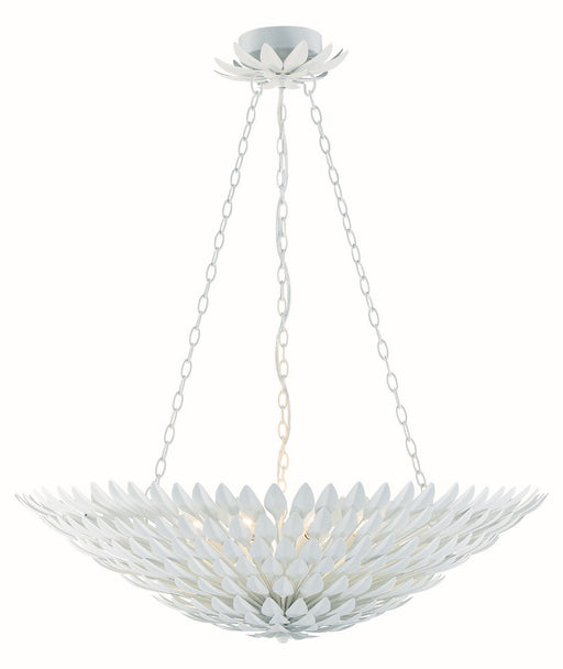 Crystorama 519-MT Broche Eight Light Chandelier Matte White Main Image.jpg