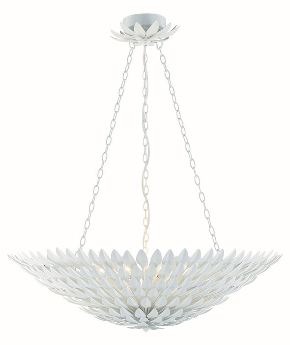 Crystorama 519-MT Broche Eight Light Chandelier Matte White Main Image.jpg