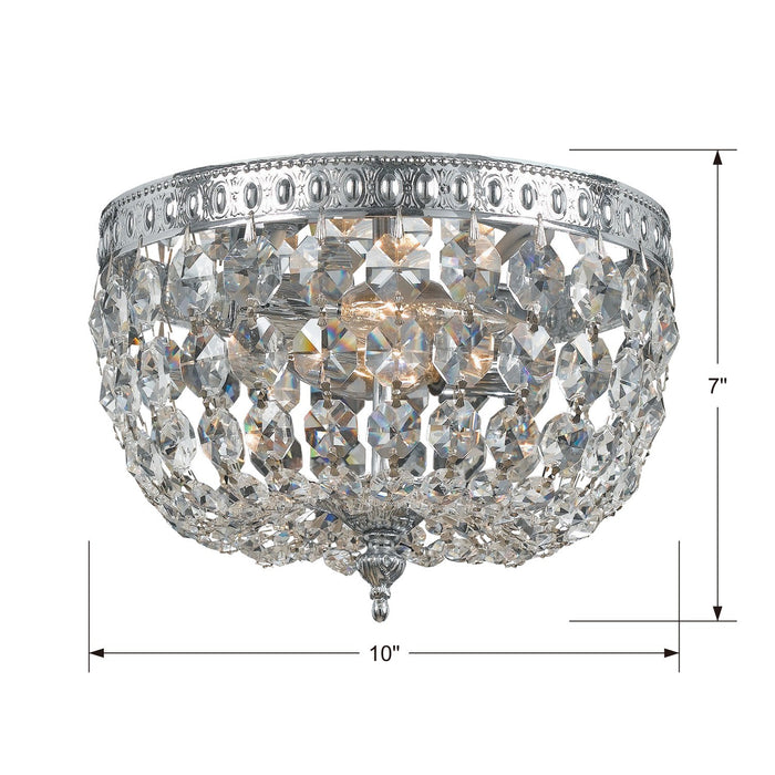 Crystorama 710-CH-CL-I Ceiling Mount Two Light Flush Mount Polished Chrome Alternate Image 2.jpg