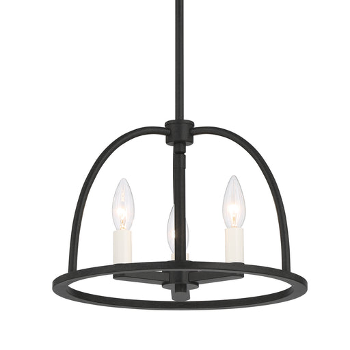 Crystorama ABB-3003-BK Abbott Three Light Chandelier Black Main Image.jpg