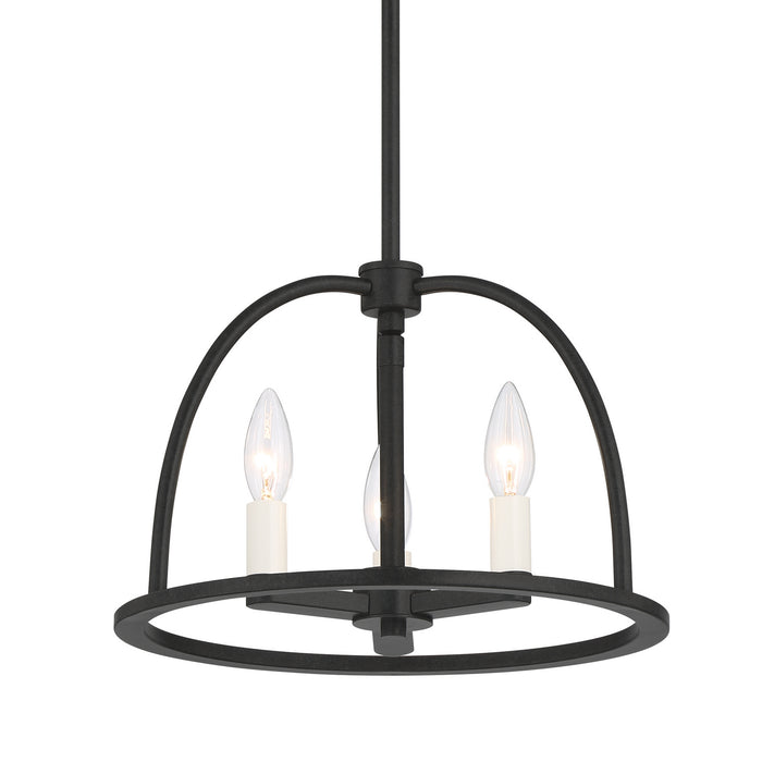 Crystorama ABB-3003-BK Abbott Three Light Chandelier Black Main Image.jpg