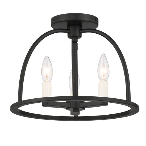 Crystorama ABB-3003-BK_CEILING Abbott Three Light Semi Flush Mount Black Main Image.jpg
