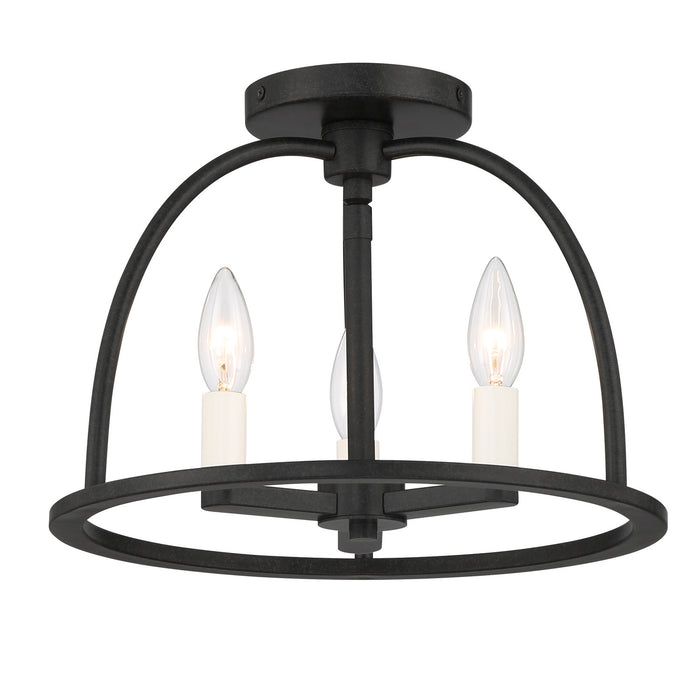Crystorama ABB-3003-BK_CEILING Abbott Three Light Semi Flush Mount Black Main Image.jpg