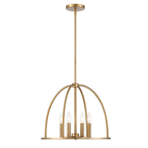 Crystorama ABB-3004-VG Abbott Four Light Chandelier Vibrant Gold Main Image.jpg